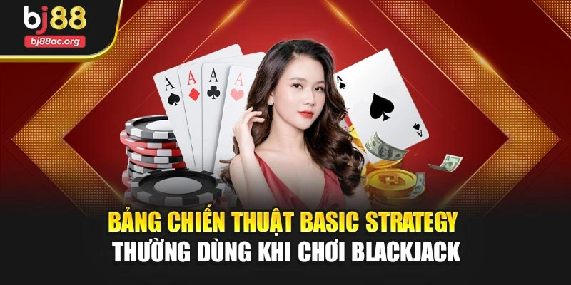 Bảng chiến thuật basic strategy thường dùng khi chơi blackjack